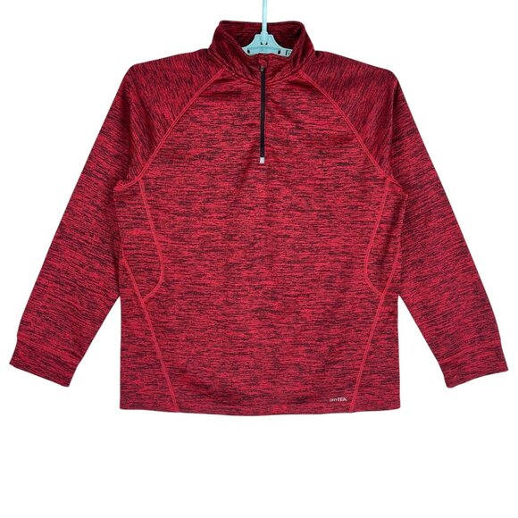 Tek Gear DryTek Men's Red & Black Quarter-Zip Pullover Sweatshirt Sz Medium NWOT - Picture 1 of 9